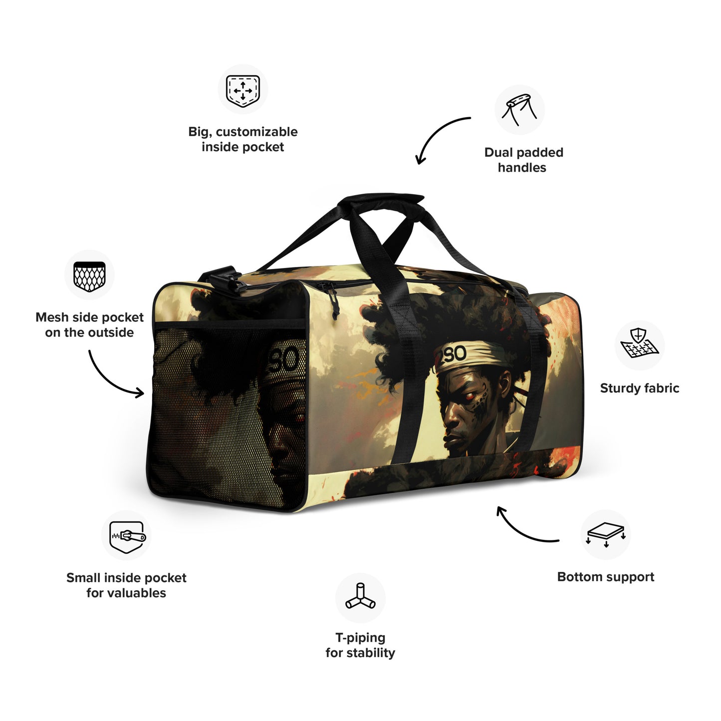 Afro Samurai Inspired Duffle bag