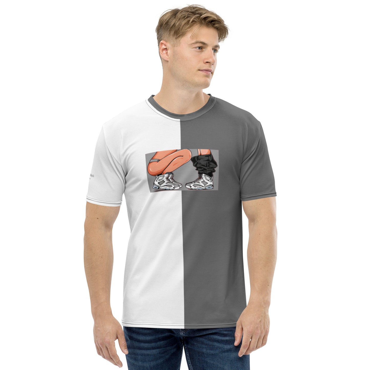 Sneaker Head Gray Split Men's t-shirt