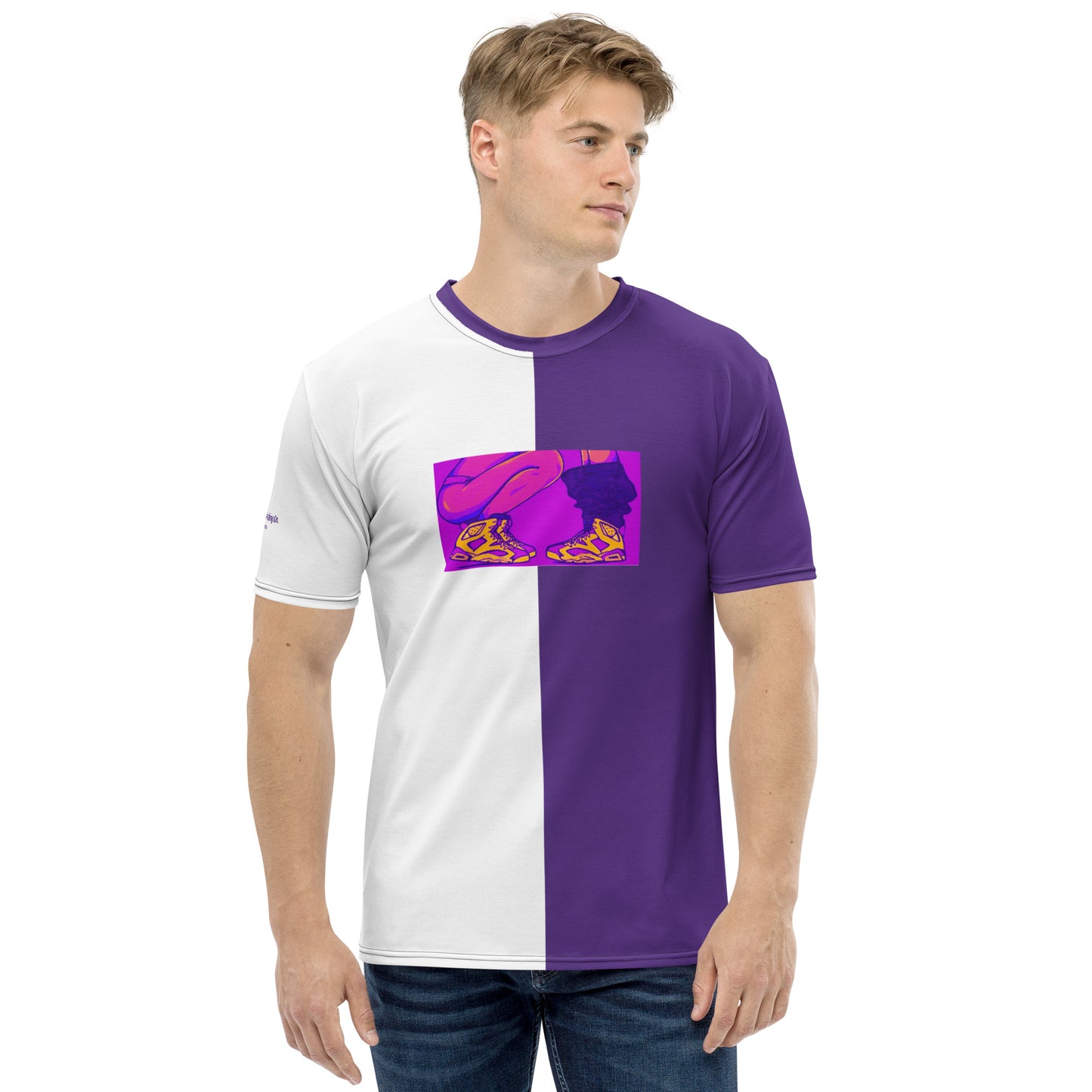 Sneaker Head Purple Split Men's t-shirt