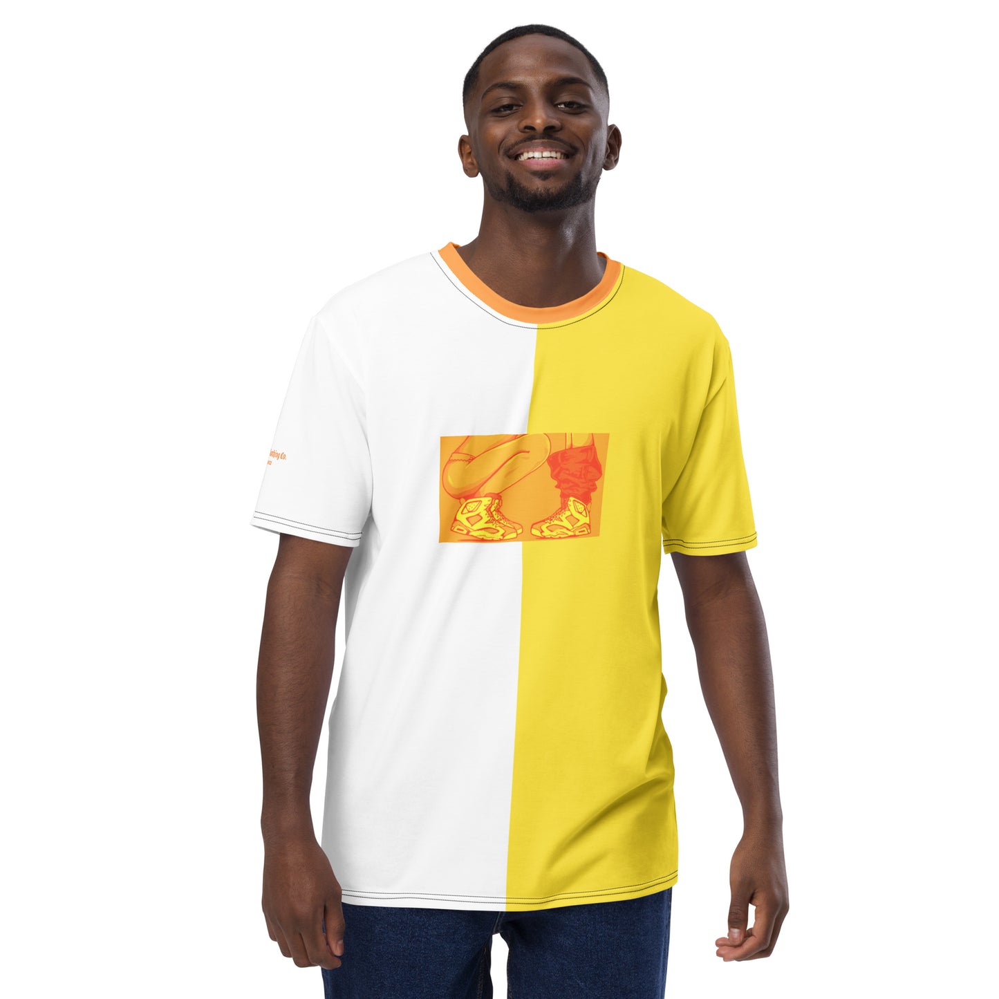 Sneaker Head Split Yellow Men's t-shirt