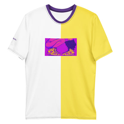 Sneaker Head Purple Yellow Split Men's t-shirt