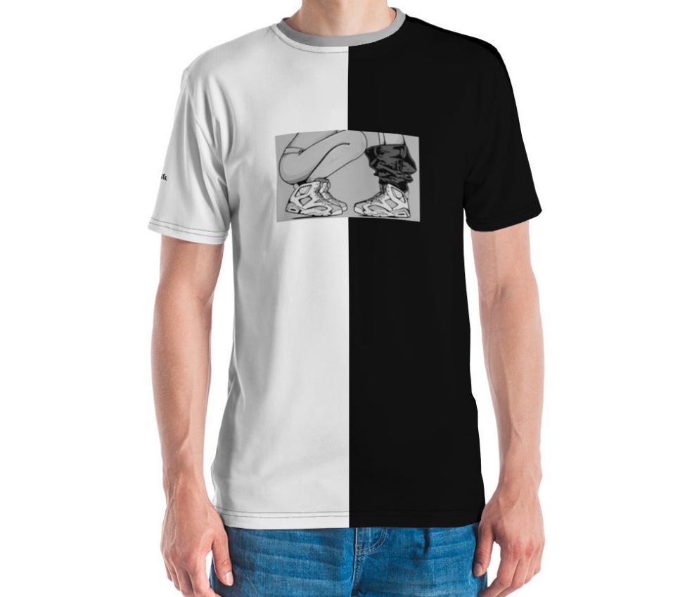 Sneaker Head Split White/Black Men's t-shirt