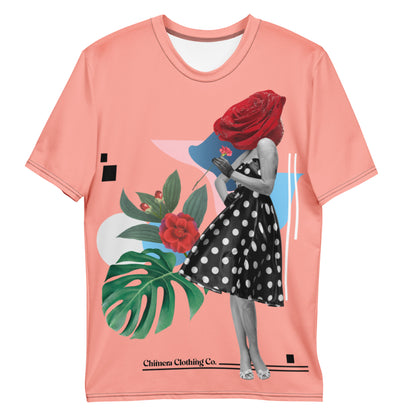 Pink Rose Head Collage All Over Print Men's t-shirt