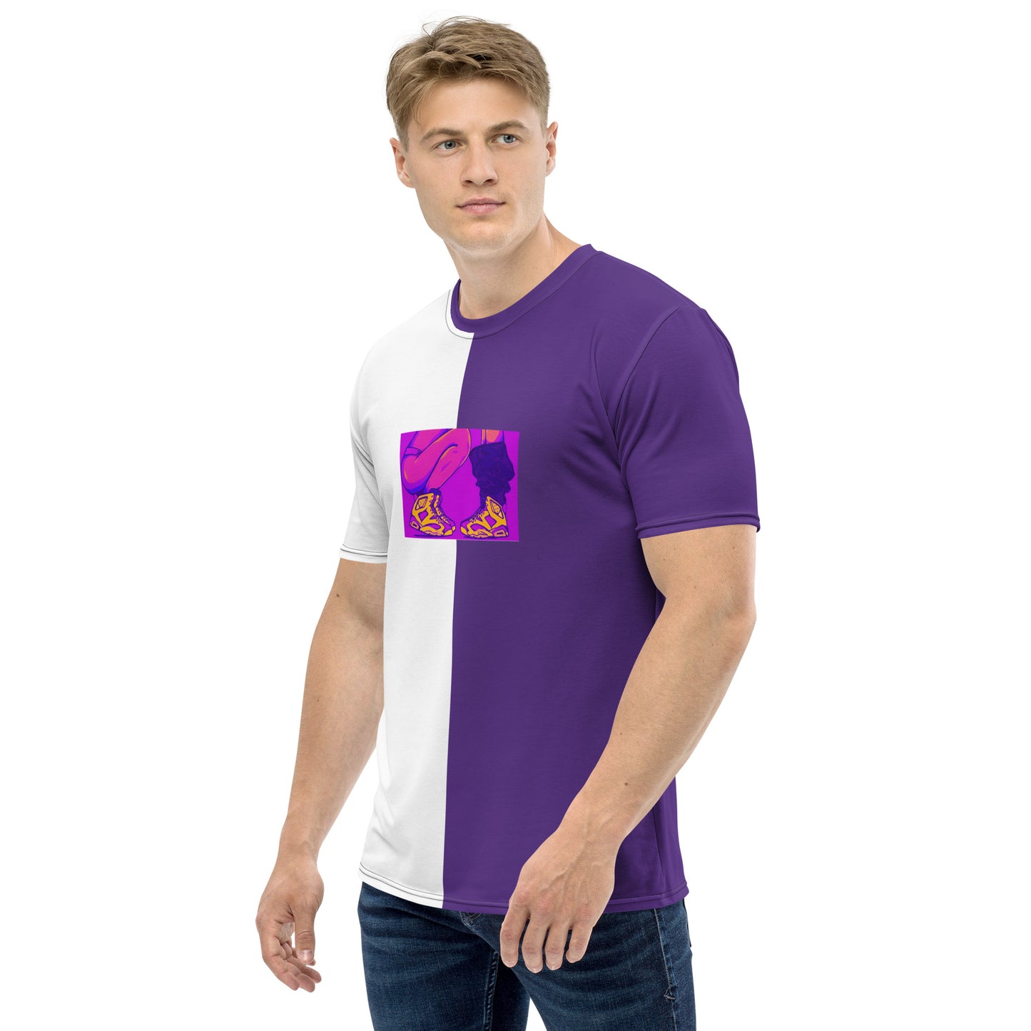 Sneaker Head Purple Split Men's t-shirt