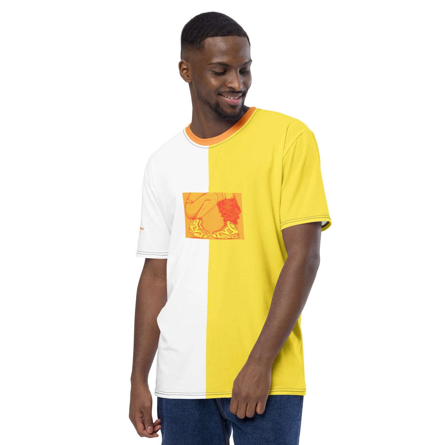 Sneaker Head Split Yellow Men's t-shirt