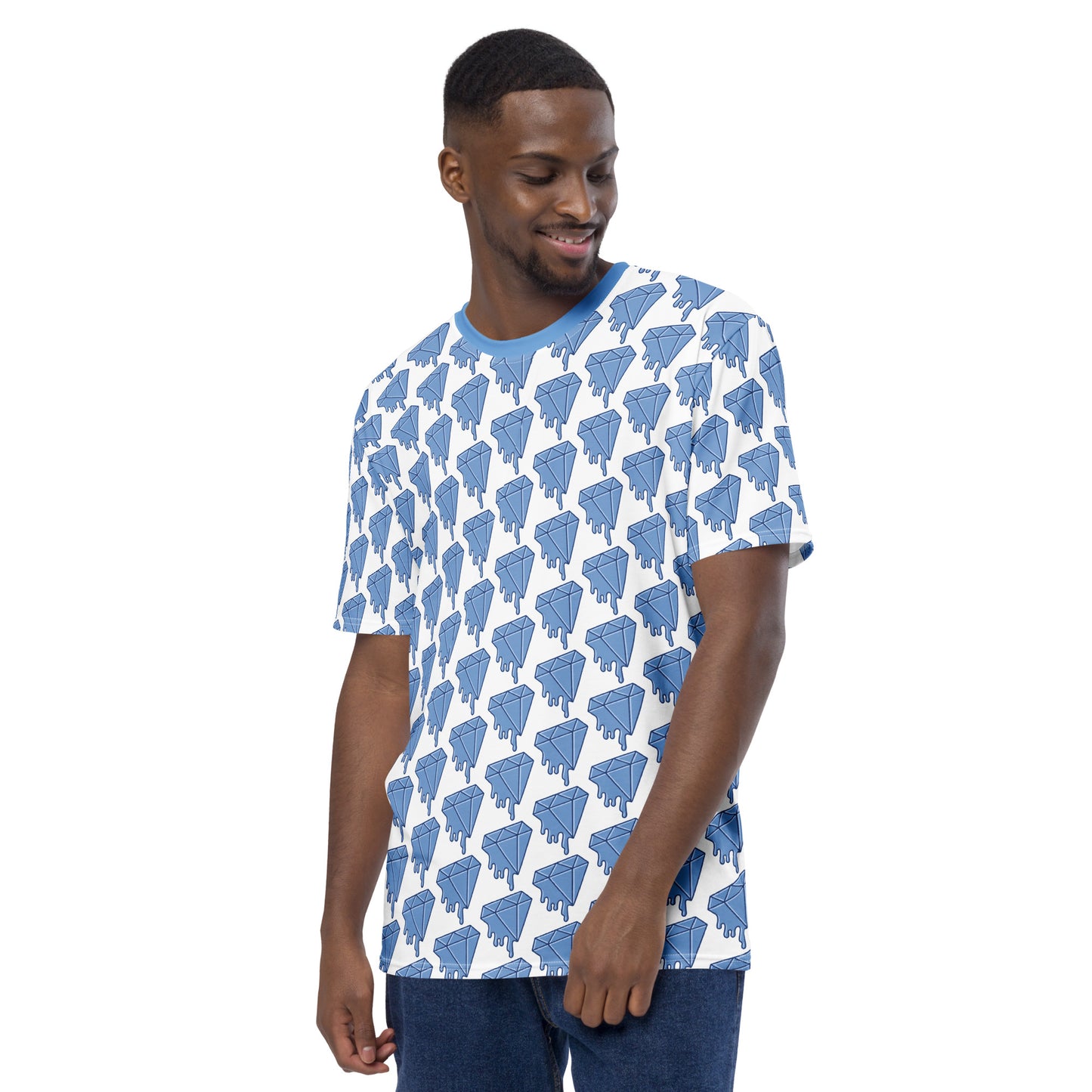 Melting Blue Diamonds All Over Print Men's t-shirt