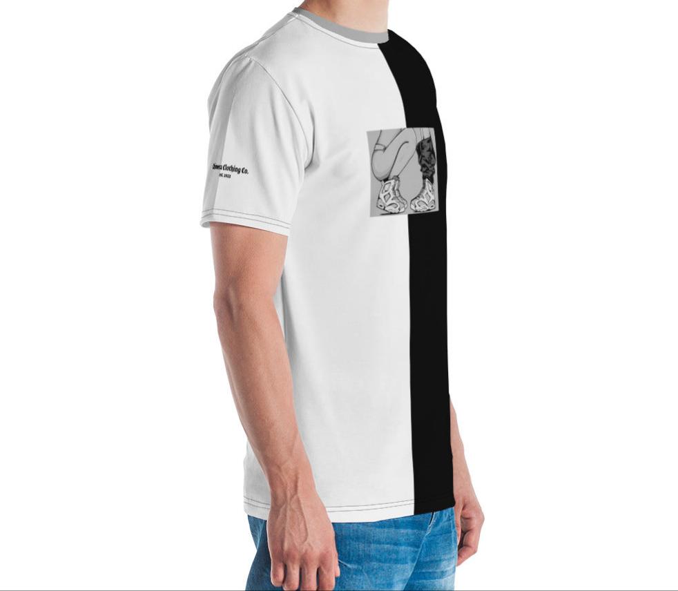 Sneaker Head Split White/Black Men's t-shirt