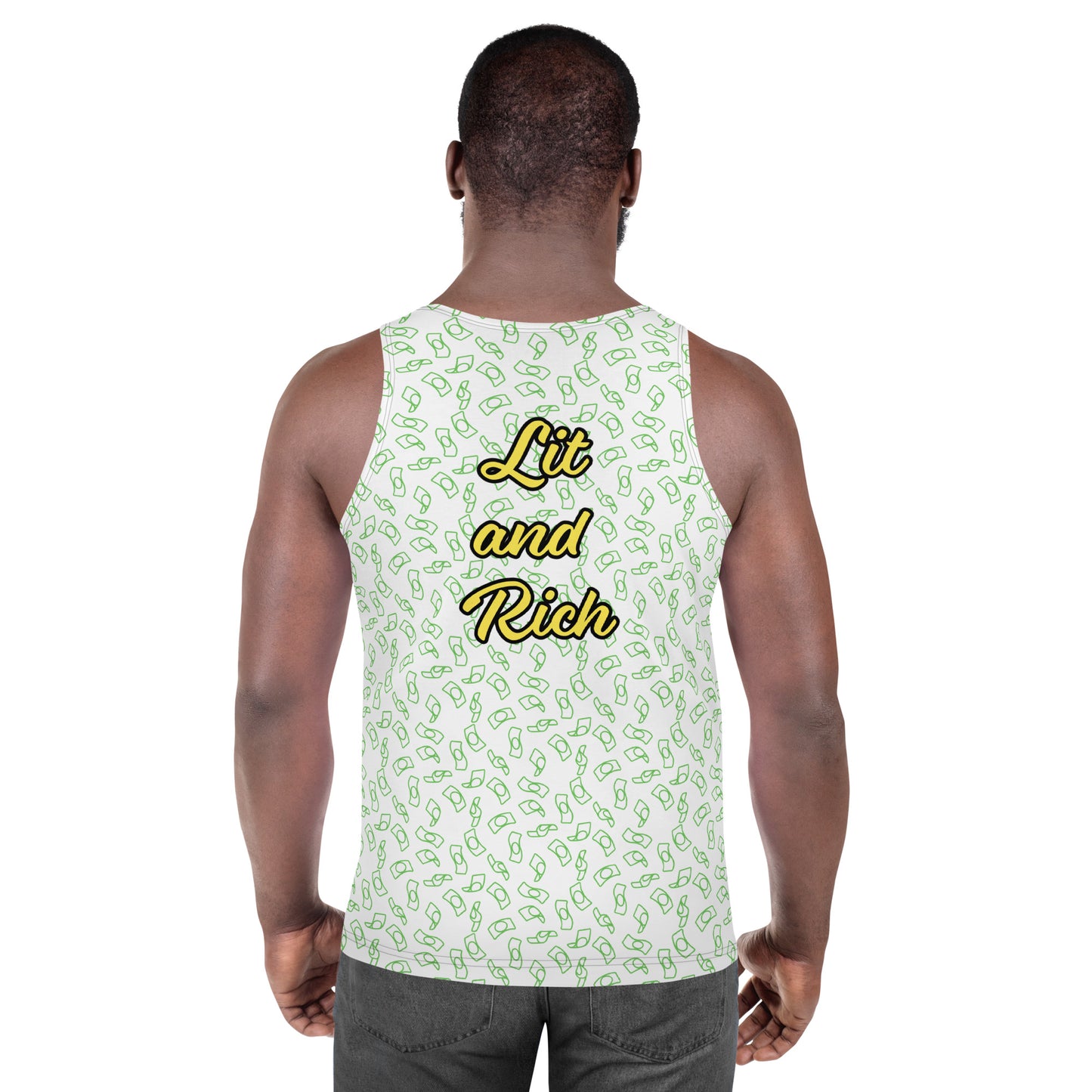 Lit and Rich Cash Smoke Unisex Tank Top