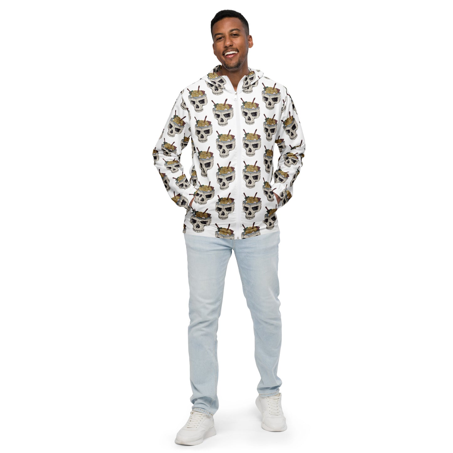 Ramen Noodle Skull Bowl Men’s windbreaker Jacket