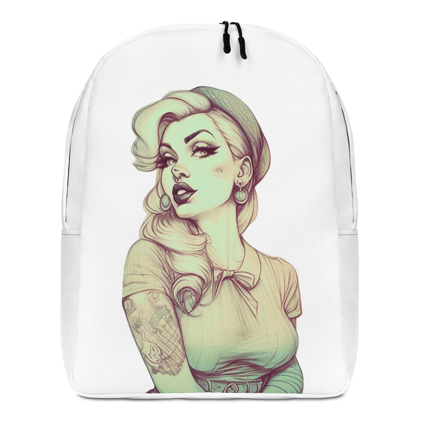 Sexy Pin-up Girl #1 Small Minimalist Backpack