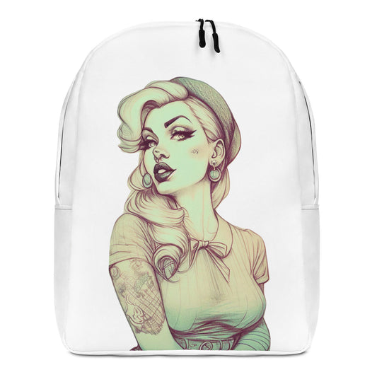 Sexy Pin-up Girl #1 Small Minimalist Backpack