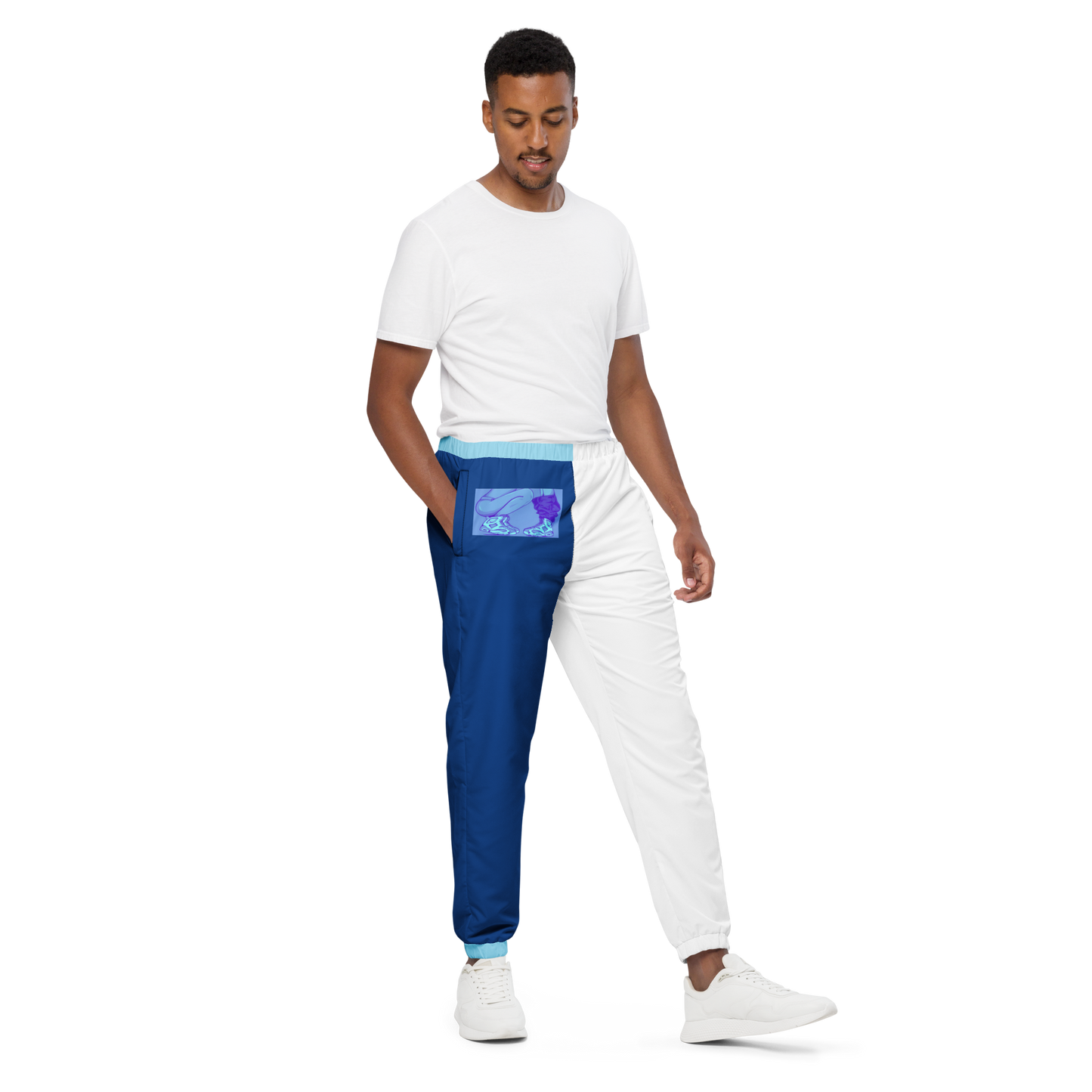 Sneaker Head Blue Split Unisex track pants