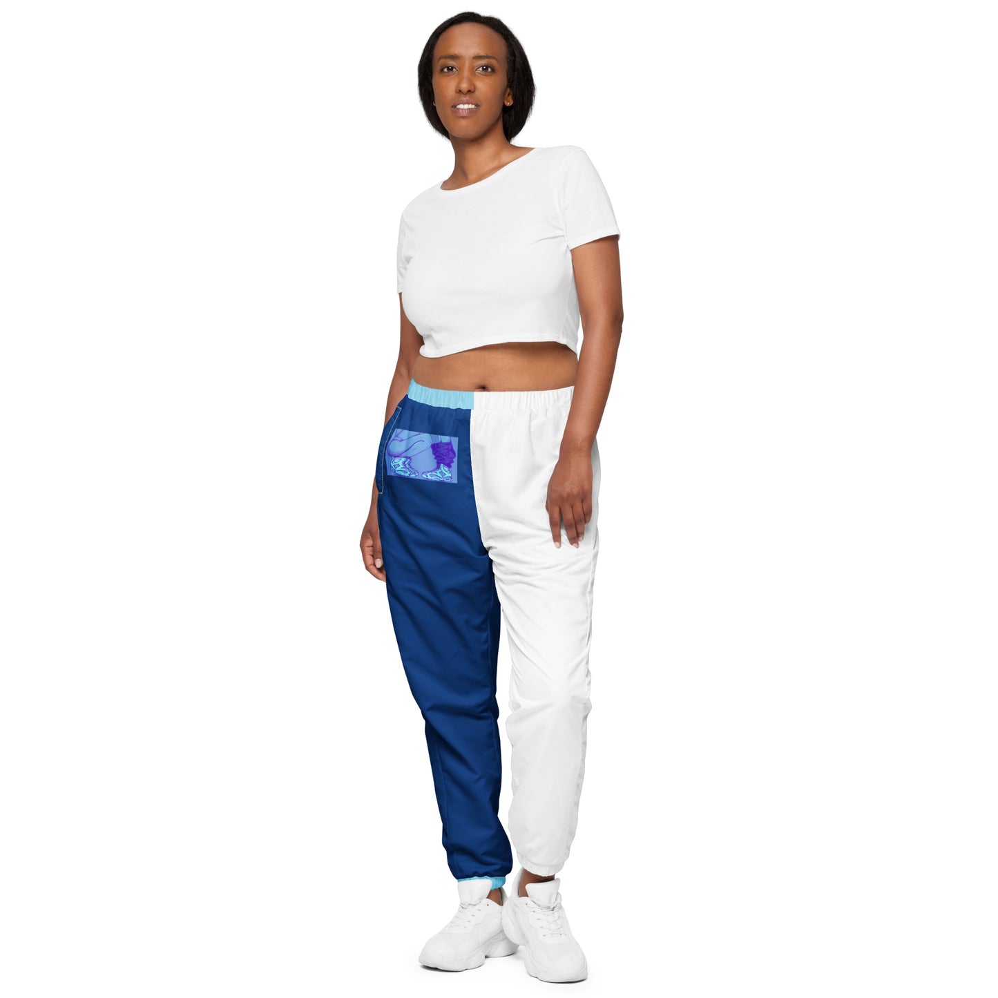 Sneaker Head Blue Split Unisex track pants