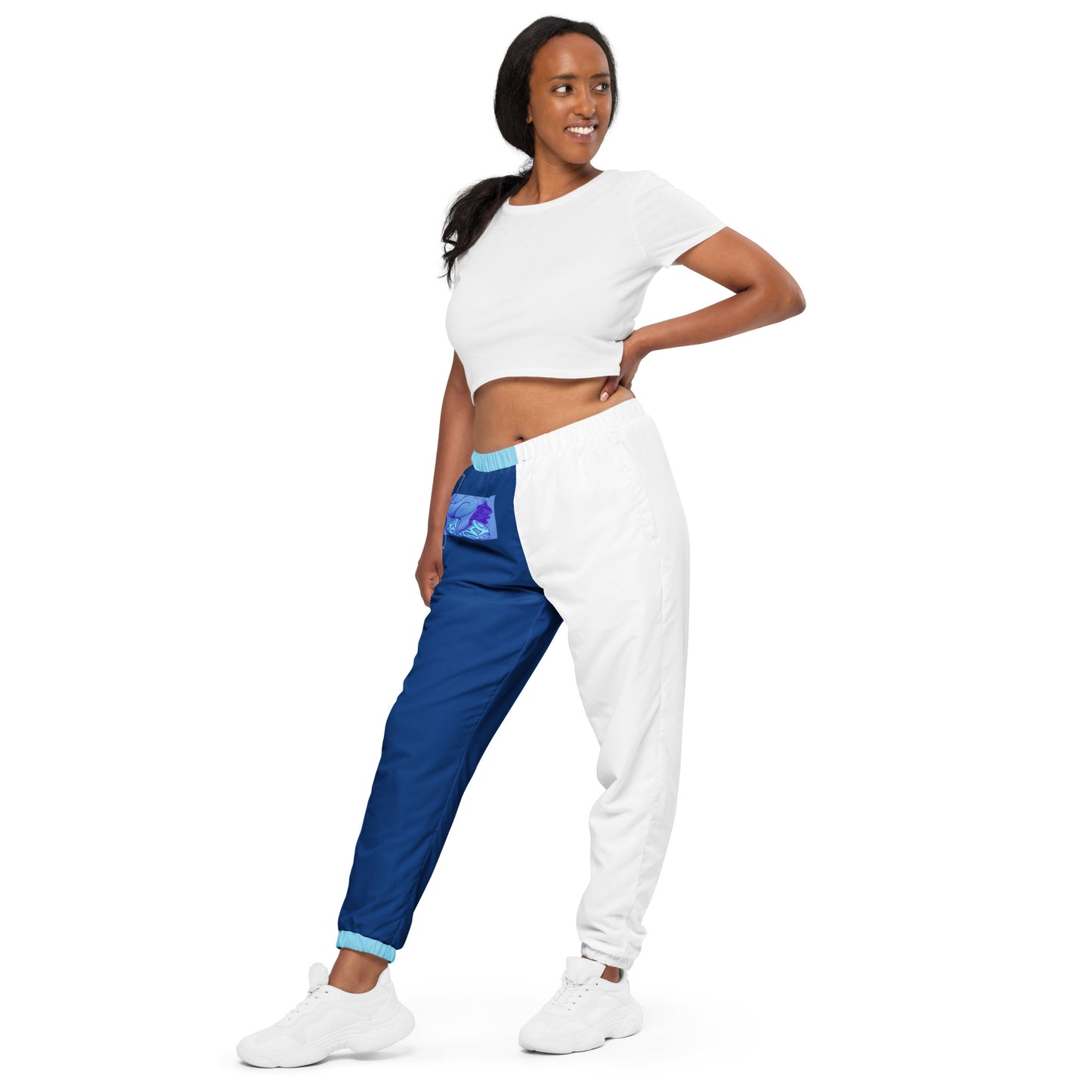 Sneaker Head Blue Split Unisex track pants