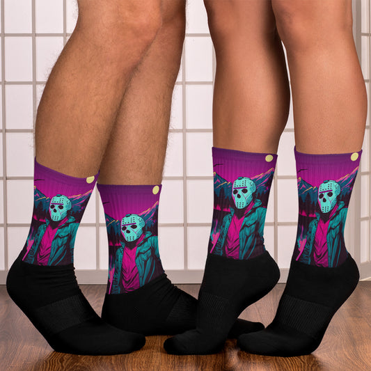 Vaporwave Killer Jason Voorhees Socks