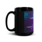 Purp Leaf Mirrored 15oz Black Glossy Coffee Mug Cup