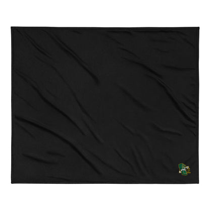 Lit and Rich Cash Smoke Embroidered 50x60 Premium sherpa throw blanket