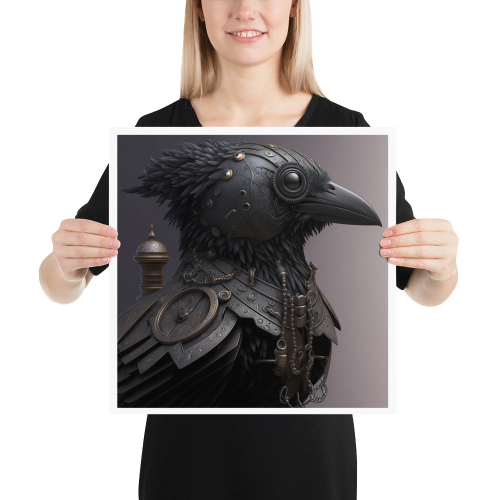 Steampunk Gothic Raven Crow Poster Print