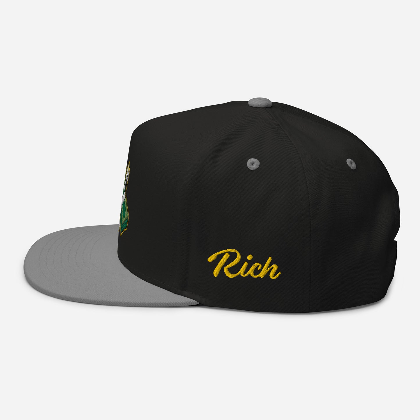 Lit and Rich Cash Smoke Flat Bill Cap Hat