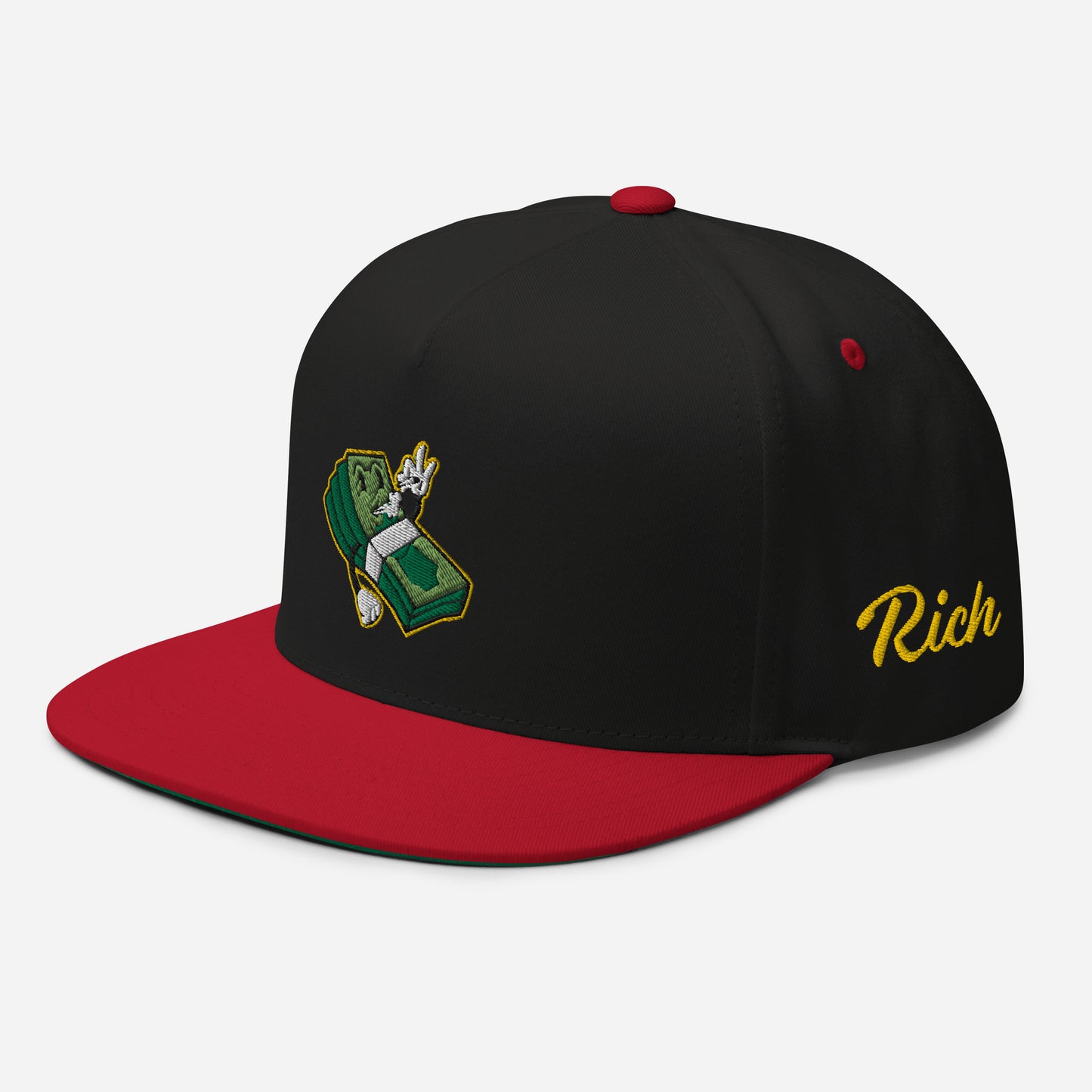 Lit and Rich Cash Smoke Flat Bill Cap Hat