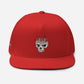 Ramen Noodle Skull Bowl Flat Bill Snapback Cap Hat
