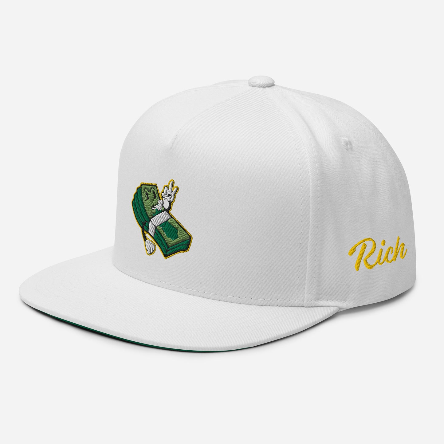 Lit and Rich Cash Smoke Flat Bill Cap Hat