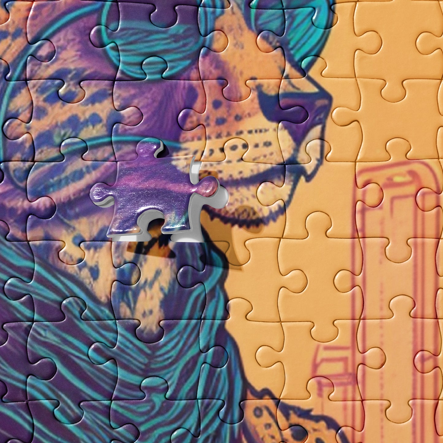 Miami Vice Cheetah #1 custom Jigsaw puzzle