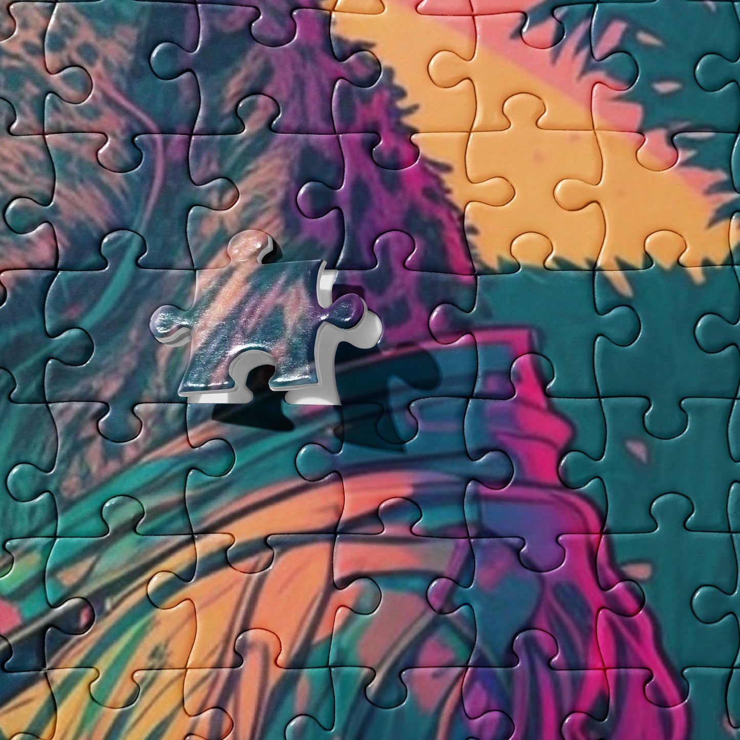 Miami Vice Cheetah #2 custom 252 Piece Jigsaw puzzle