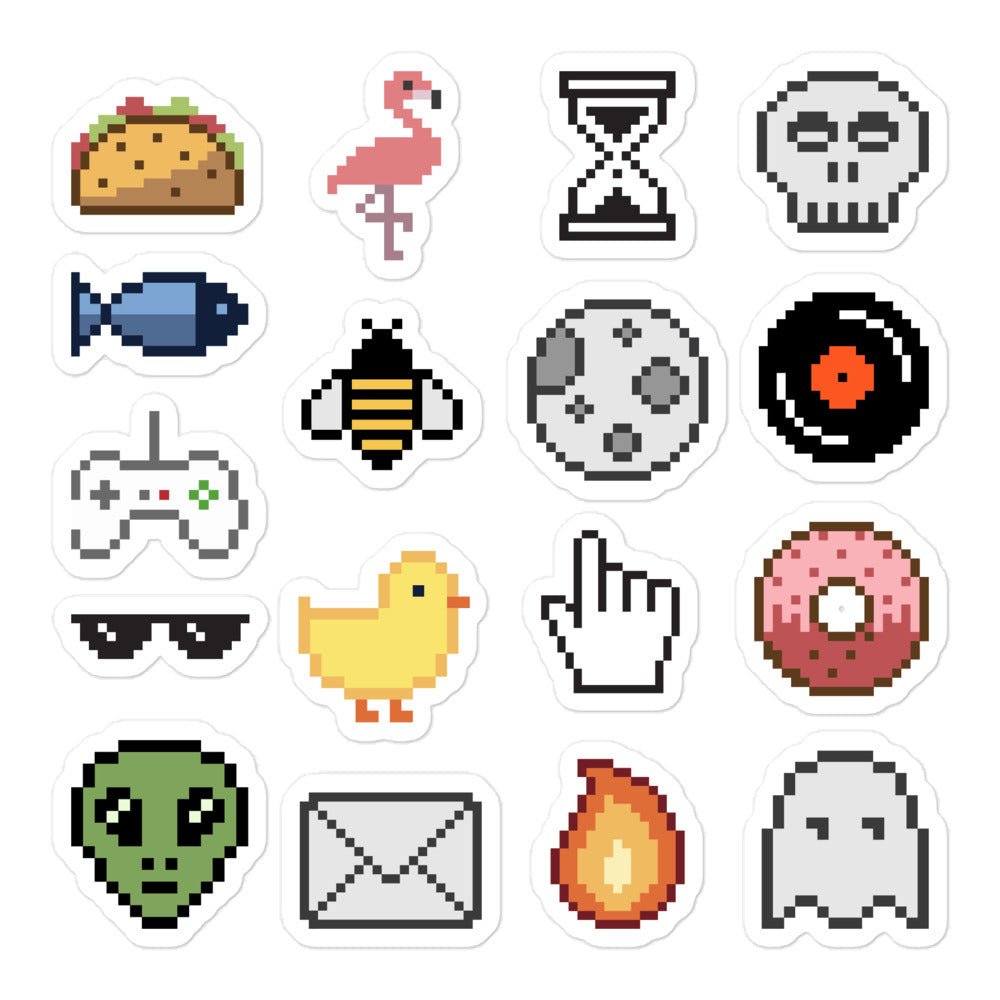 Cute Pixel Art Small stickers pack