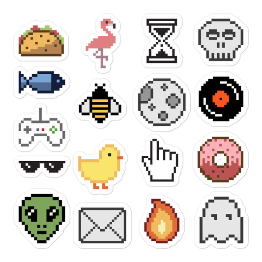 Cute Pixel Art Small stickers pack