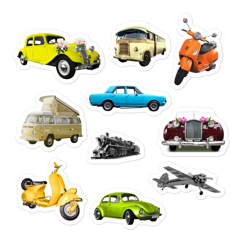 Vintage Transportation small stickers pack