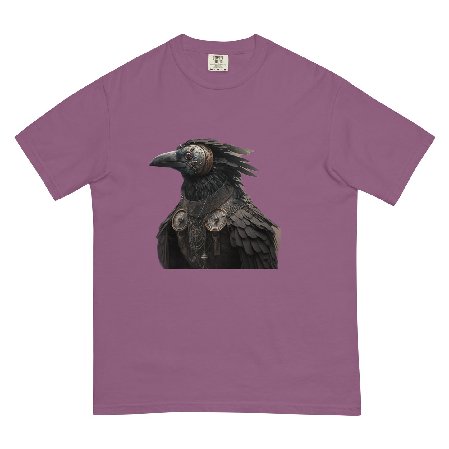 Steampunk Gothic Raven Crow heavyweight t-shirt