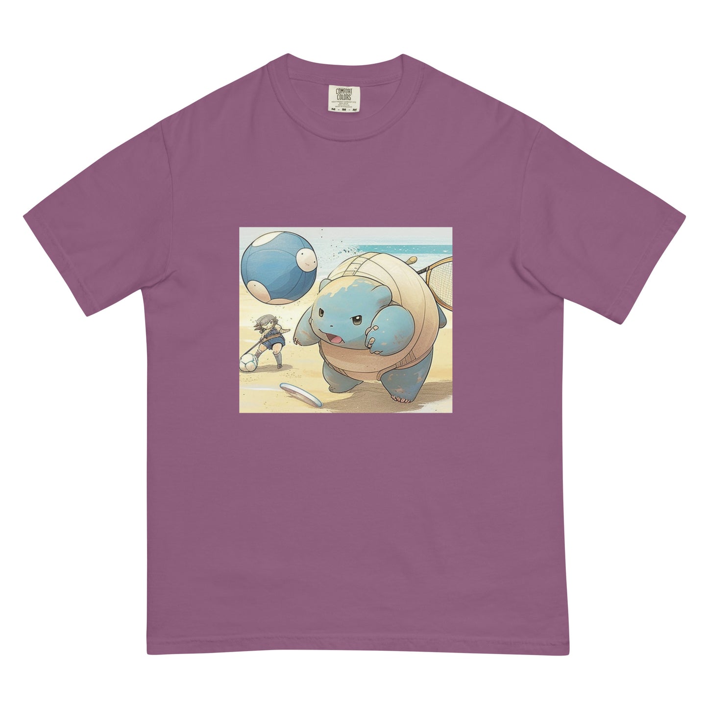 Blastoise at the Beach Men’s garment-dyed heavyweight t-shirt