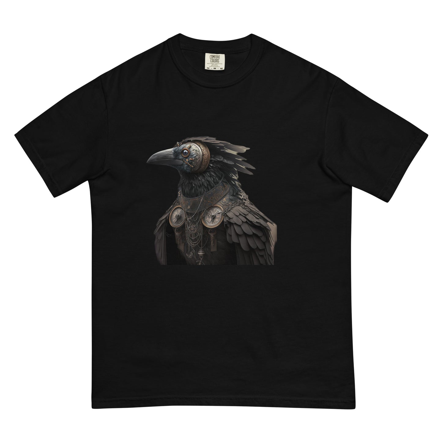 Steampunk Gothic Raven Crow heavyweight t-shirt