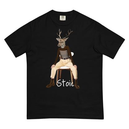 Stoic Weird Human Deer heavyweight t-shirt