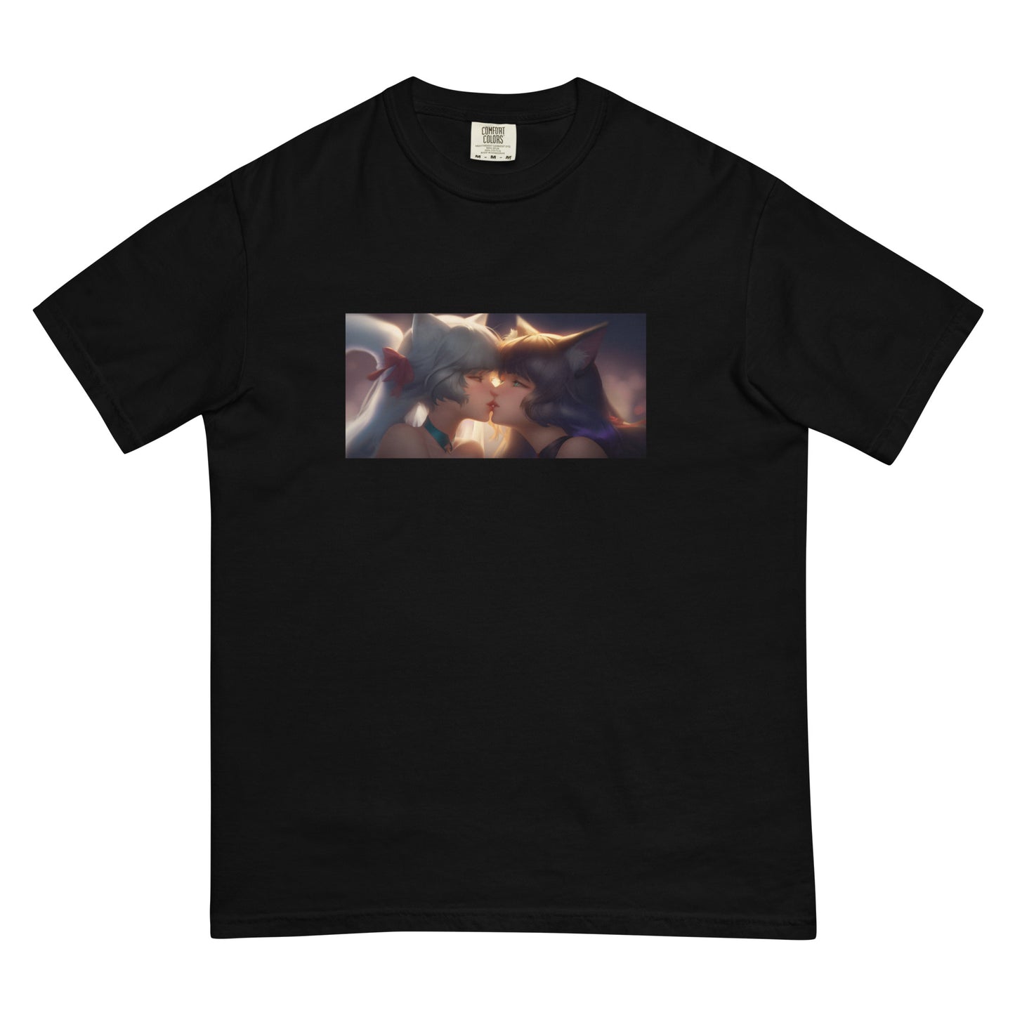 Kitty Waifus Kissing Men ’s garment-dyed heavyweight t-shirt