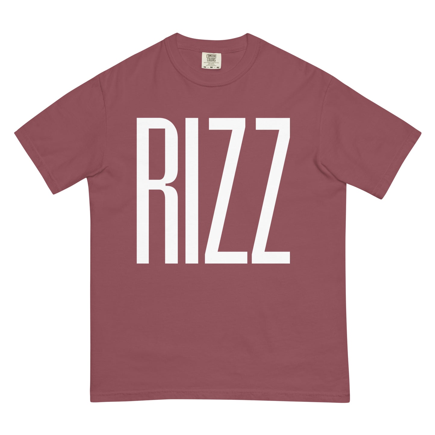 RIZZ White lettering Men’s garment-dyed heavyweight t-shirt