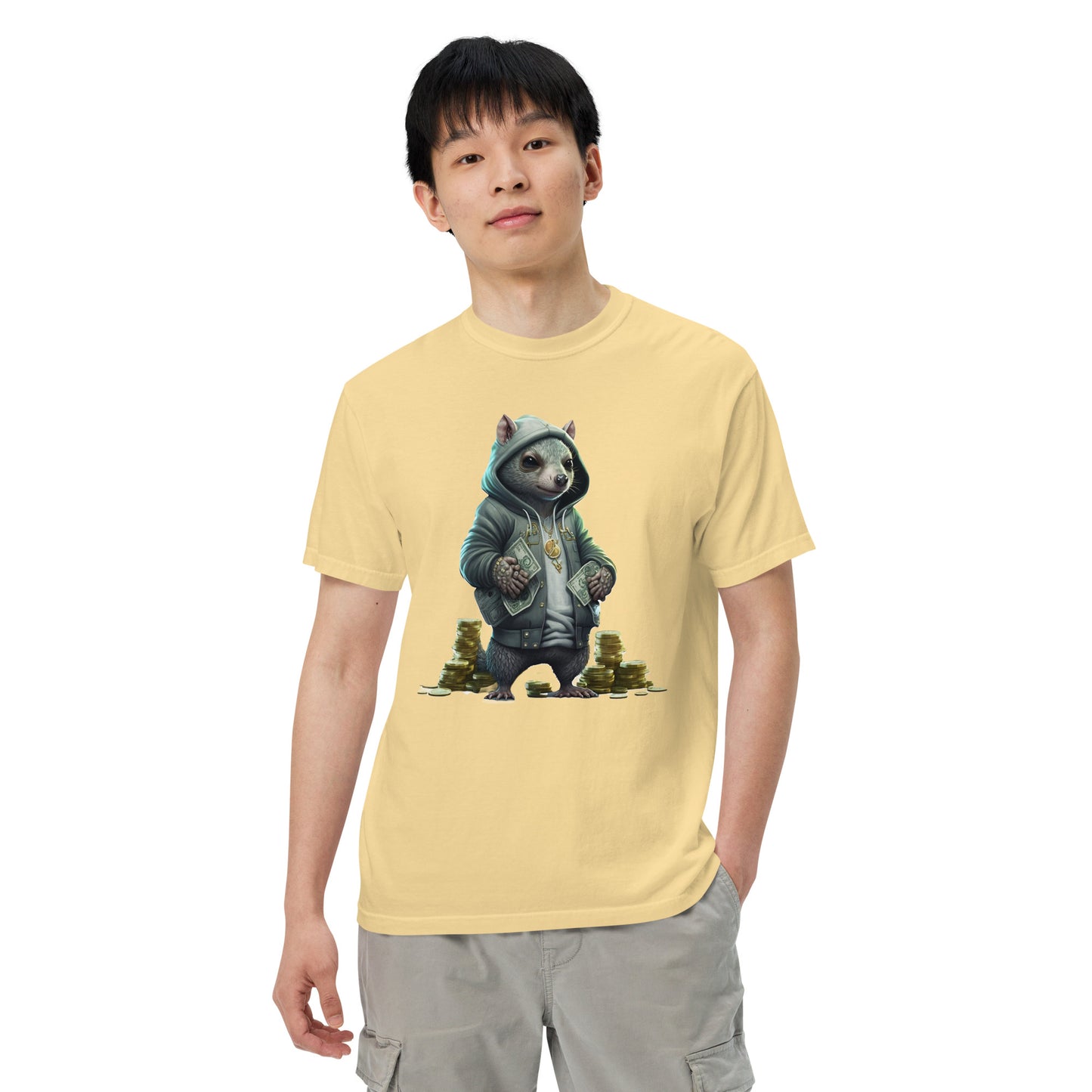 Slick Squirrel Men’s garment-dyed heavyweight t-shirt