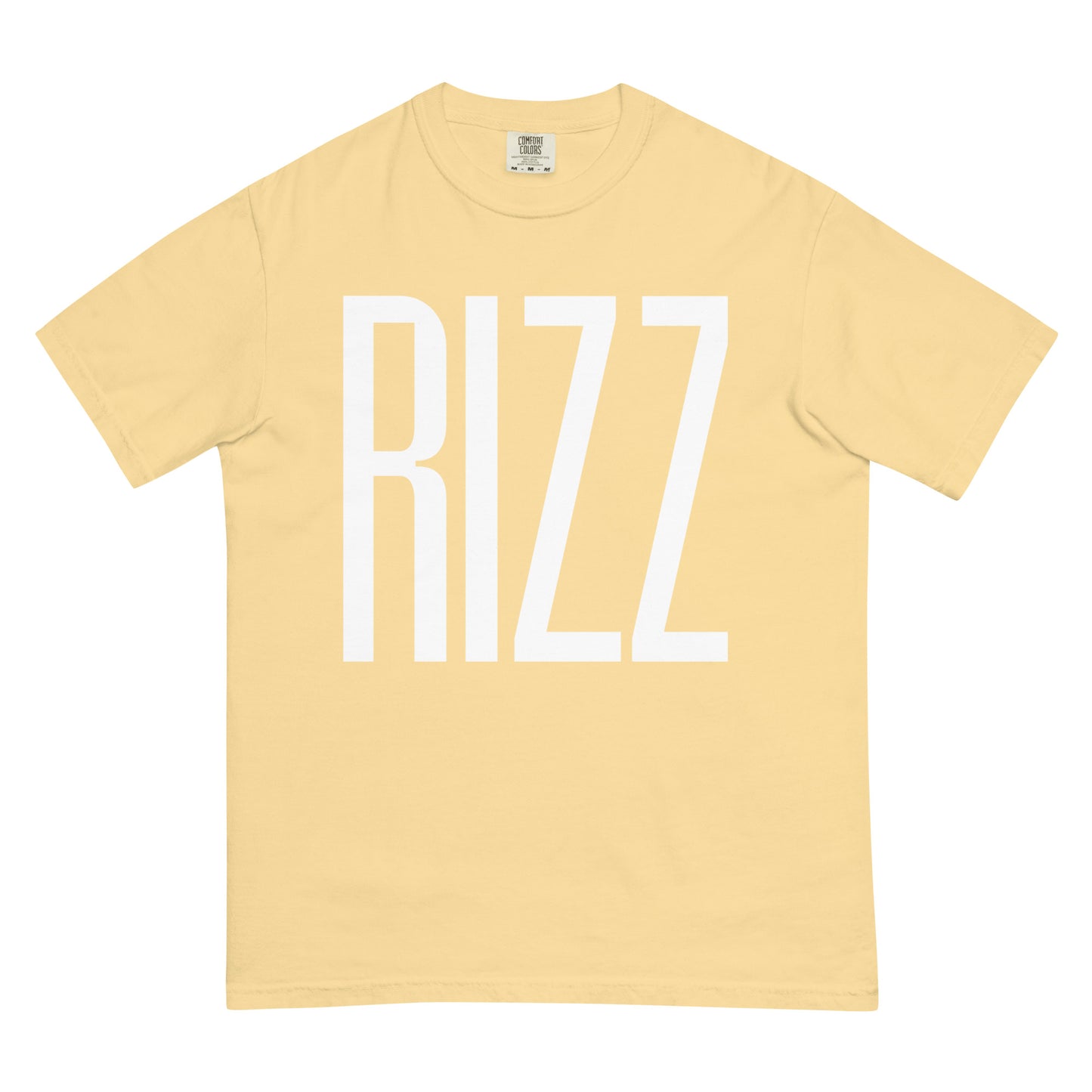 RIZZ White lettering Men’s garment-dyed heavyweight t-shirt