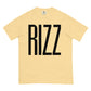 RIZZ Black Lettering Men’s garment-dyed heavyweight t-shirt