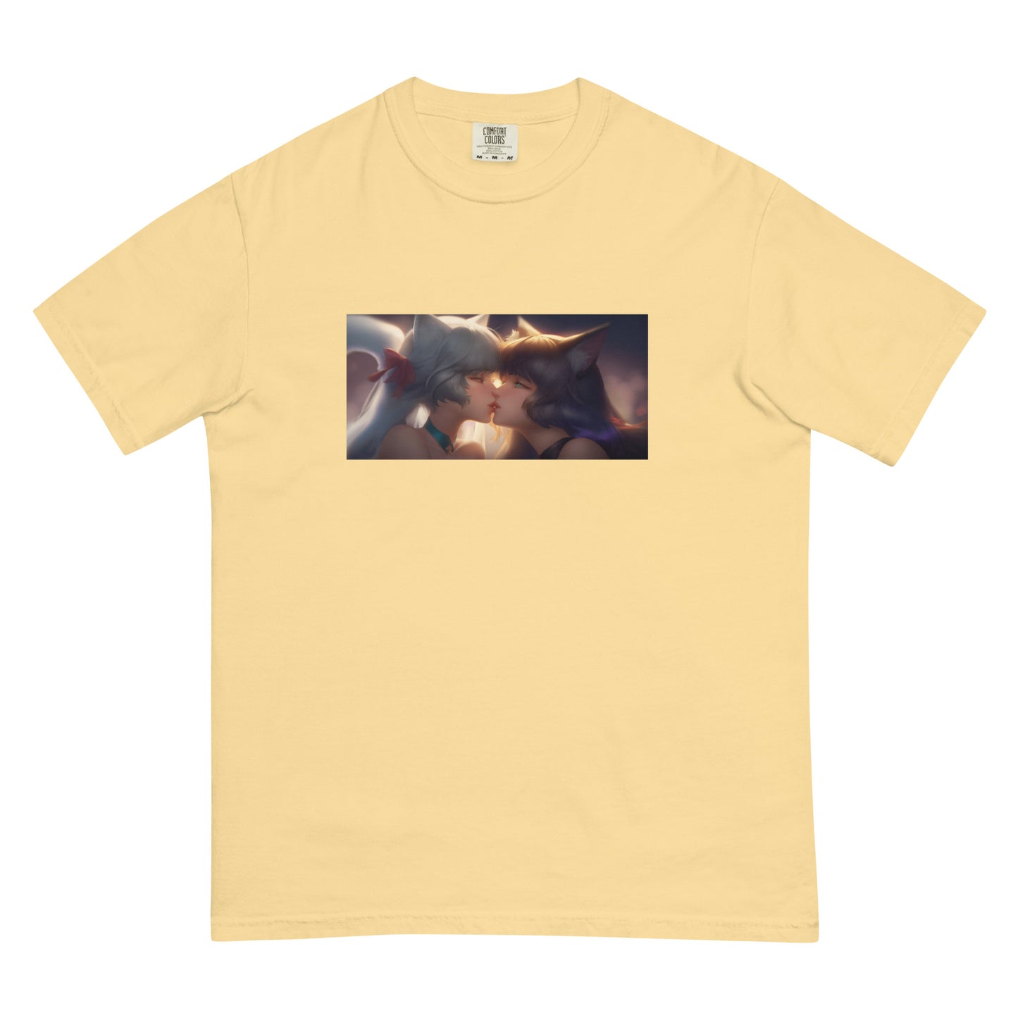 Kitty Waifus Kissing Men ’s garment-dyed heavyweight t-shirt