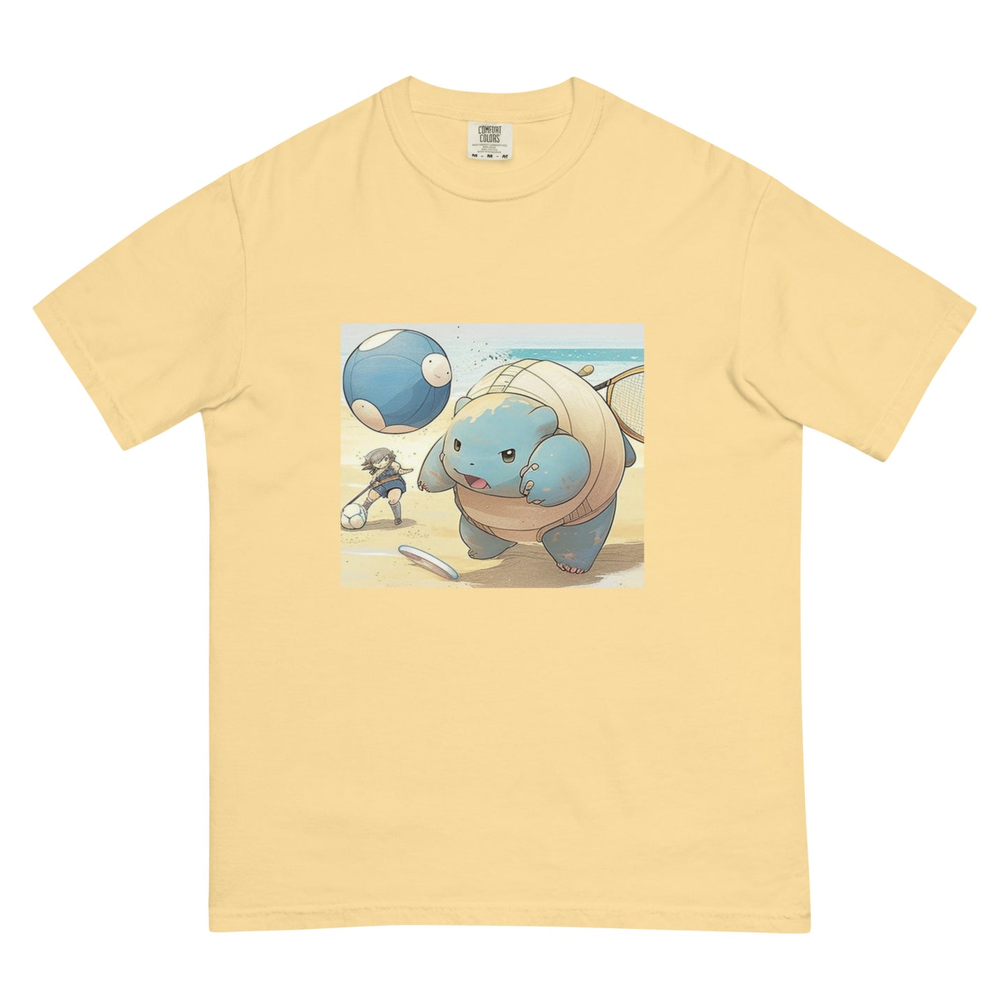 Blastoise at the Beach Men’s garment-dyed heavyweight t-shirt