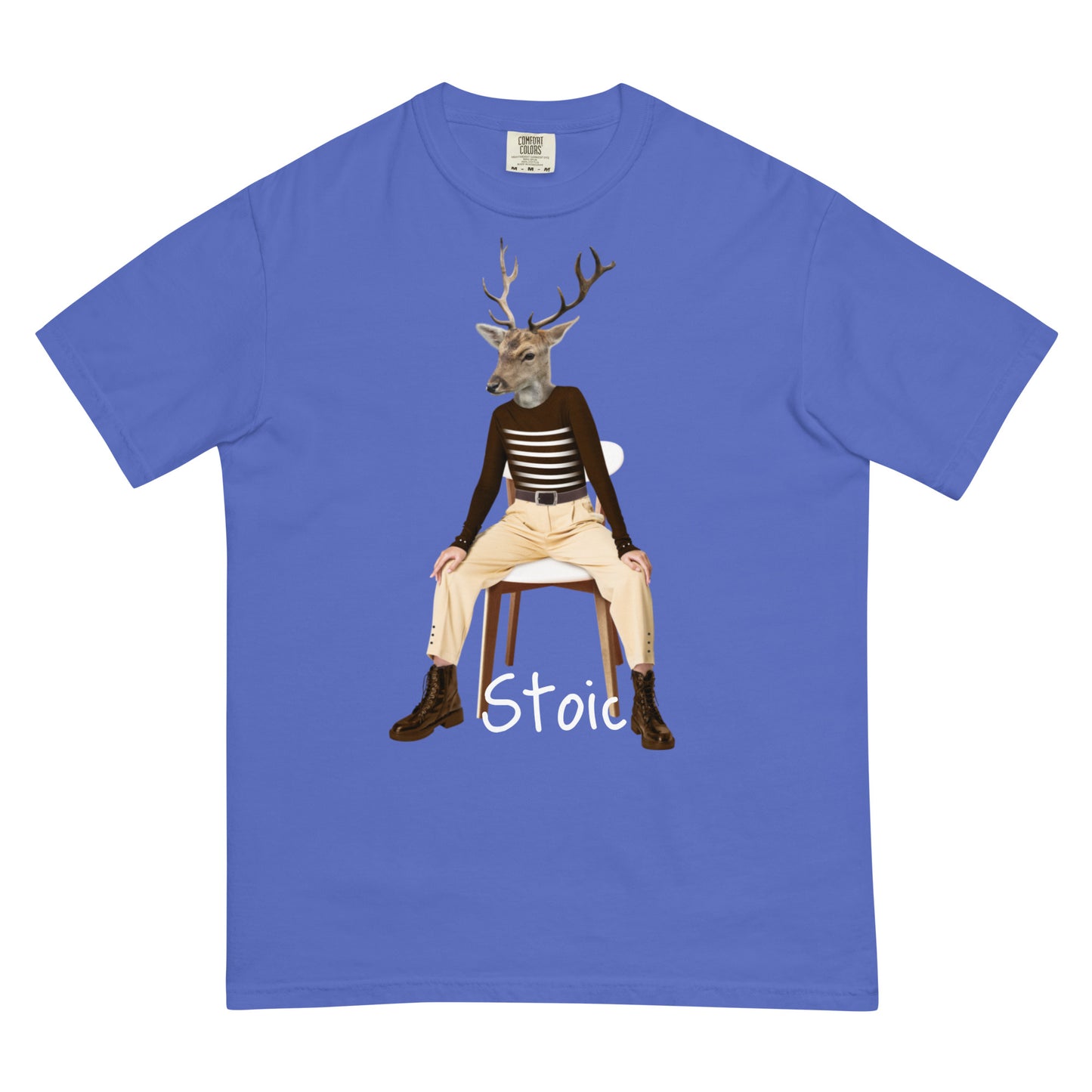 Stoic Weird Human Deer heavyweight t-shirt