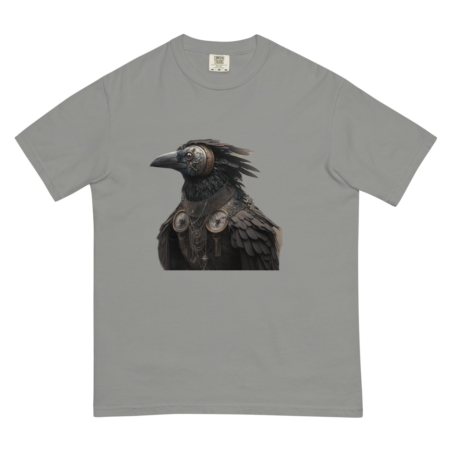 Steampunk Gothic Raven Crow heavyweight t-shirt