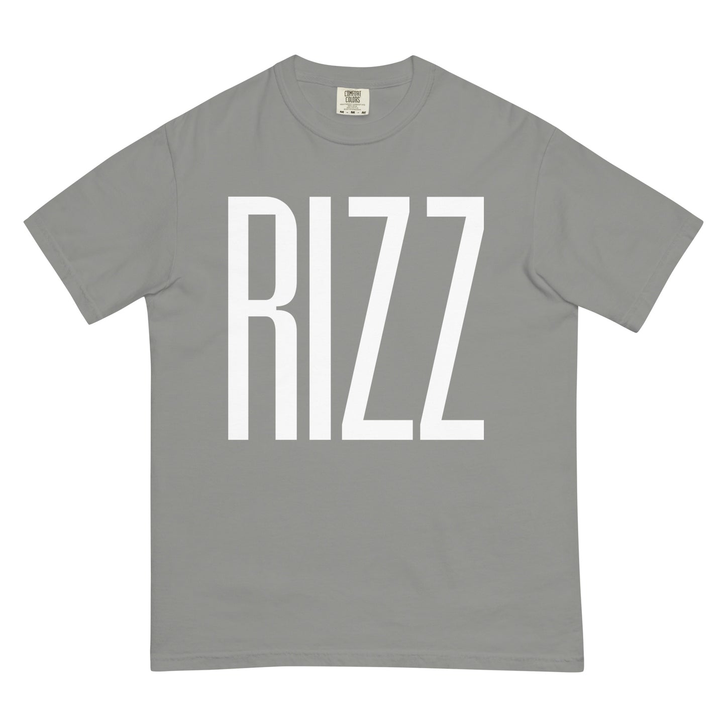 RIZZ White lettering Men’s garment-dyed heavyweight t-shirt