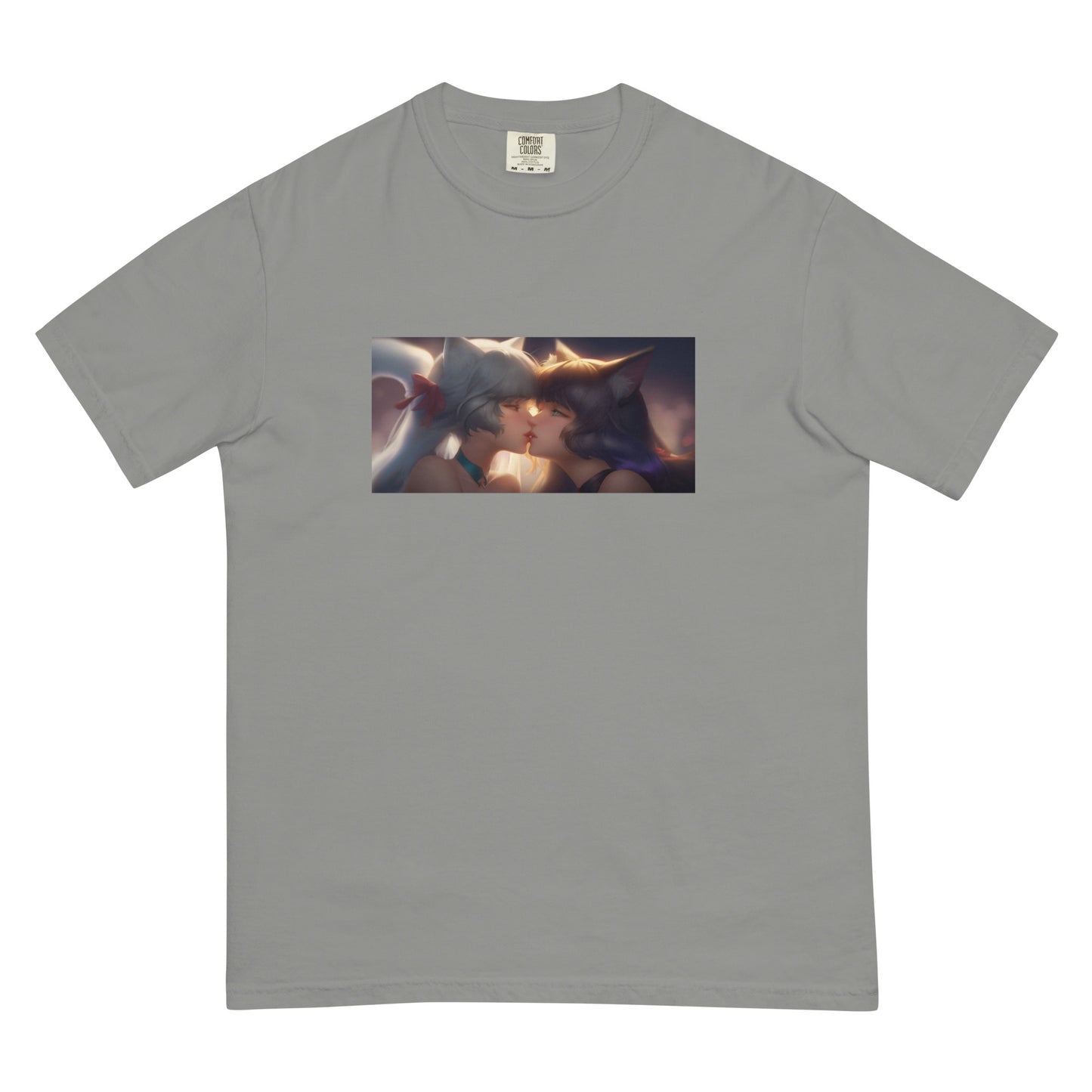 Kitty Waifus Kissing Men ’s garment-dyed heavyweight t-shirt