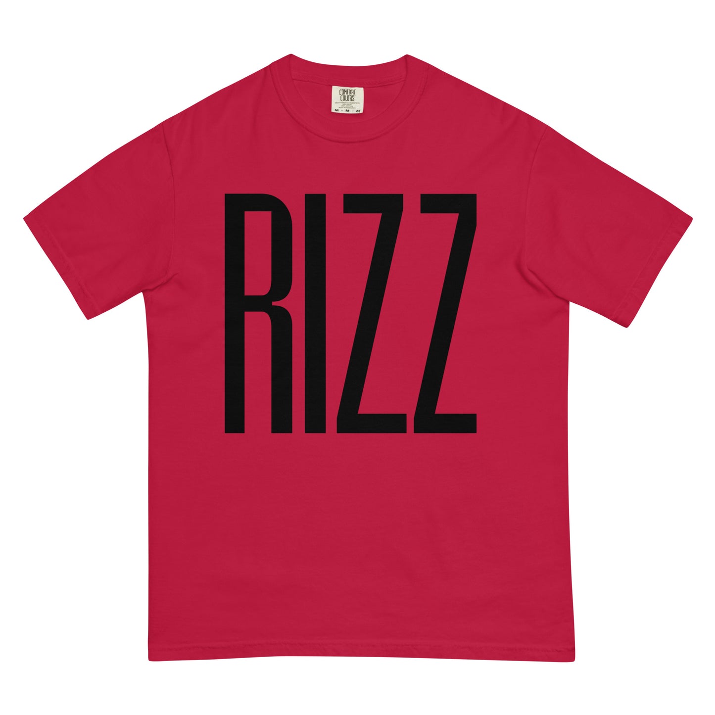 RIZZ Black Lettering Men’s garment-dyed heavyweight t-shirt