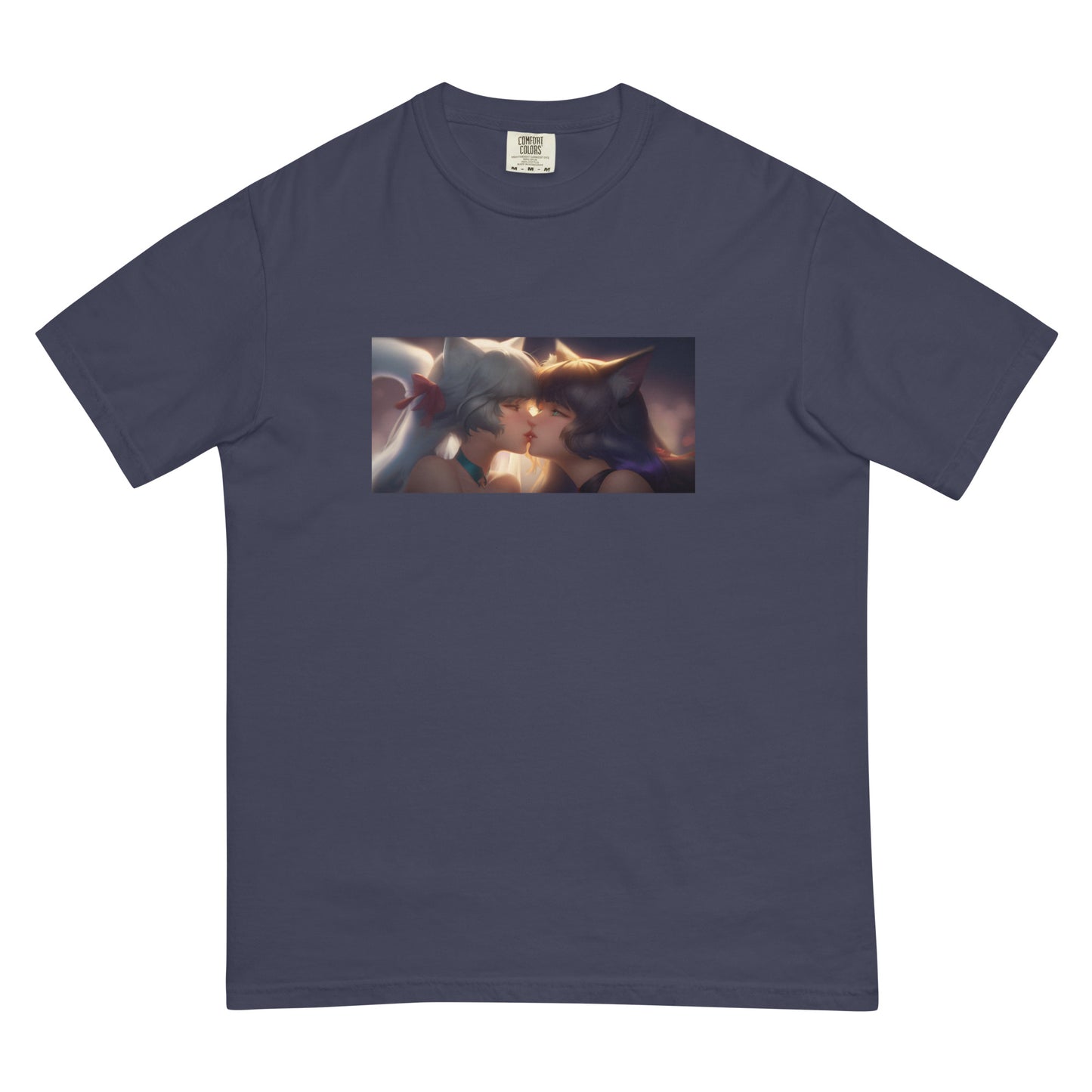 Kitty Waifus Kissing Men ’s garment-dyed heavyweight t-shirt