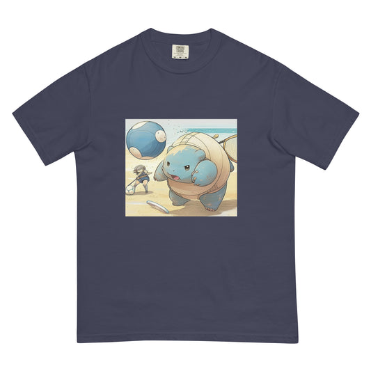 Blastoise at the Beach Men’s garment-dyed heavyweight t-shirt