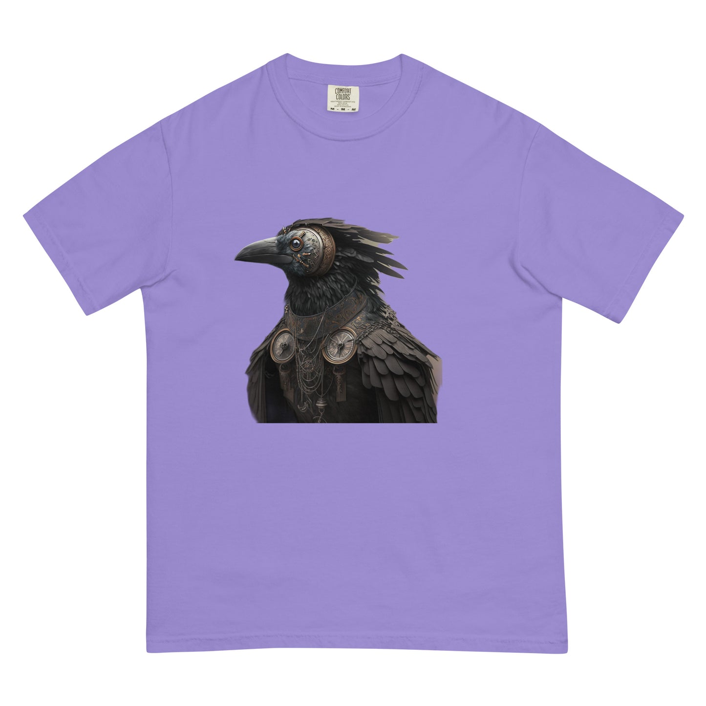 Steampunk Gothic Raven Crow heavyweight t-shirt